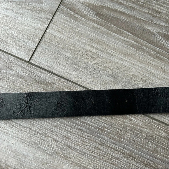 Cleo Black Silver Tone Leather Belt Made in Canada - Picture 10 of 16